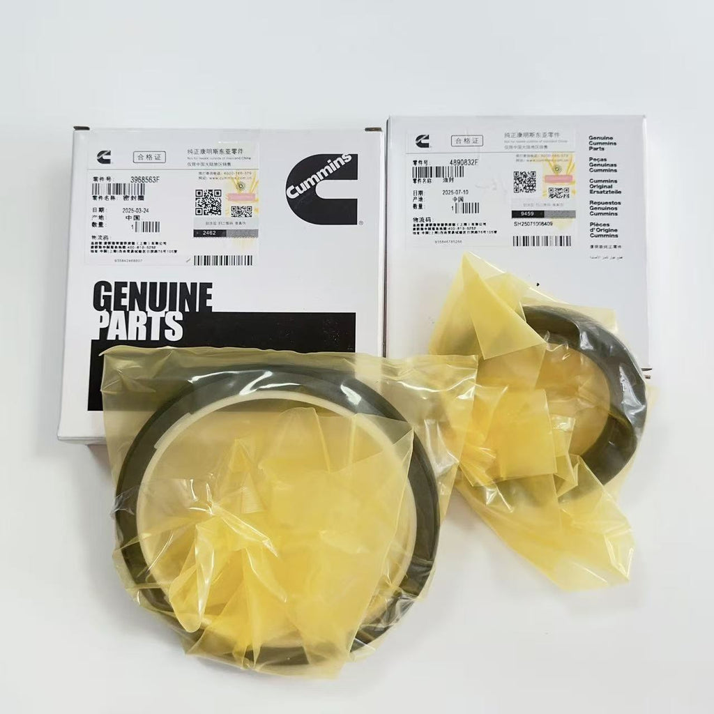 PC (Komatsu) Excavator 6D114 Cummins Engine Crankshaft Front/Rear Oil Seals, Genuine Cummins Seal KitPC300-7/8 PC360-7/8 PC450-7/8